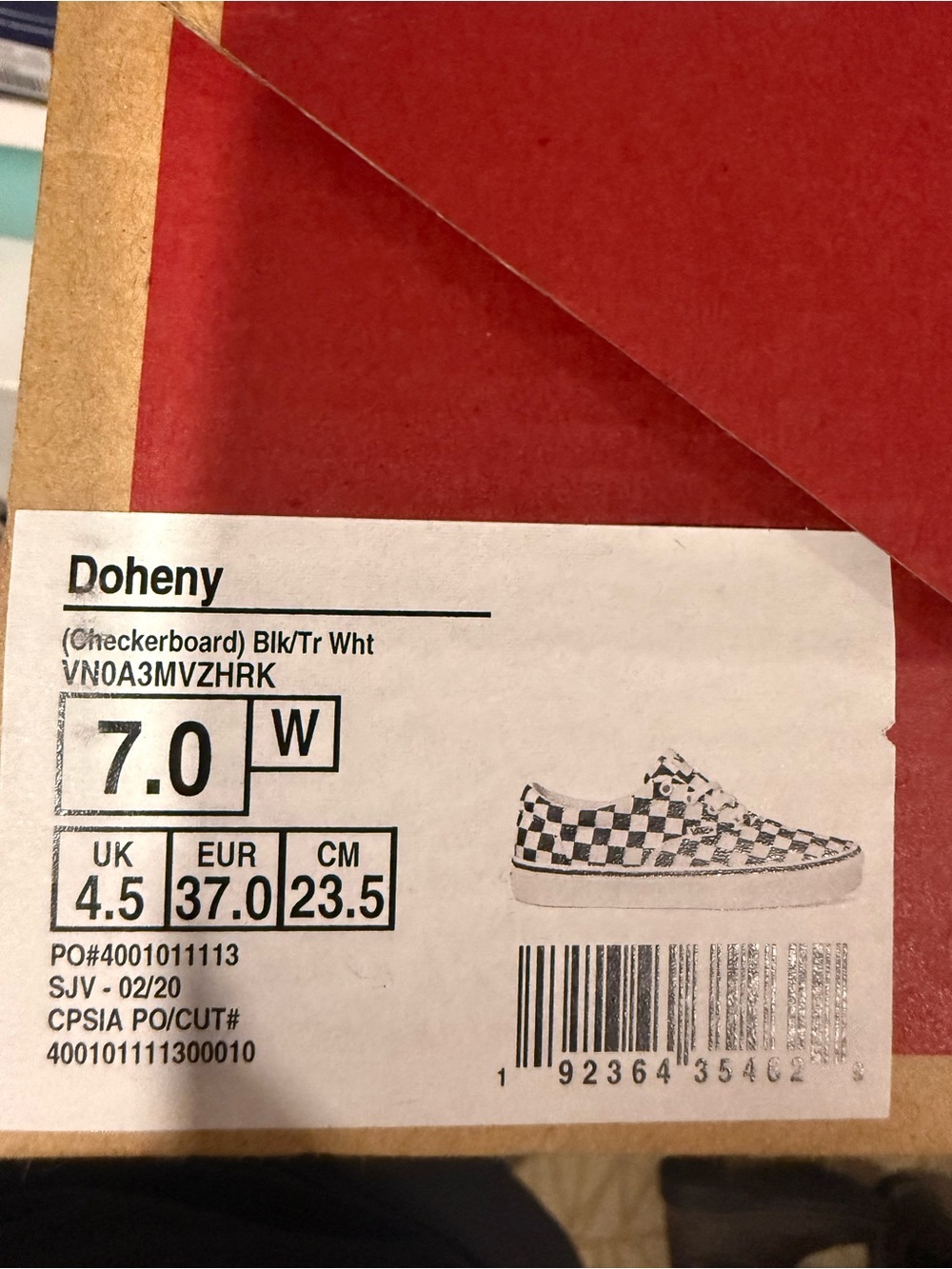 Vans Doheny Checkerboard Slip-On Sneakers - Black and White